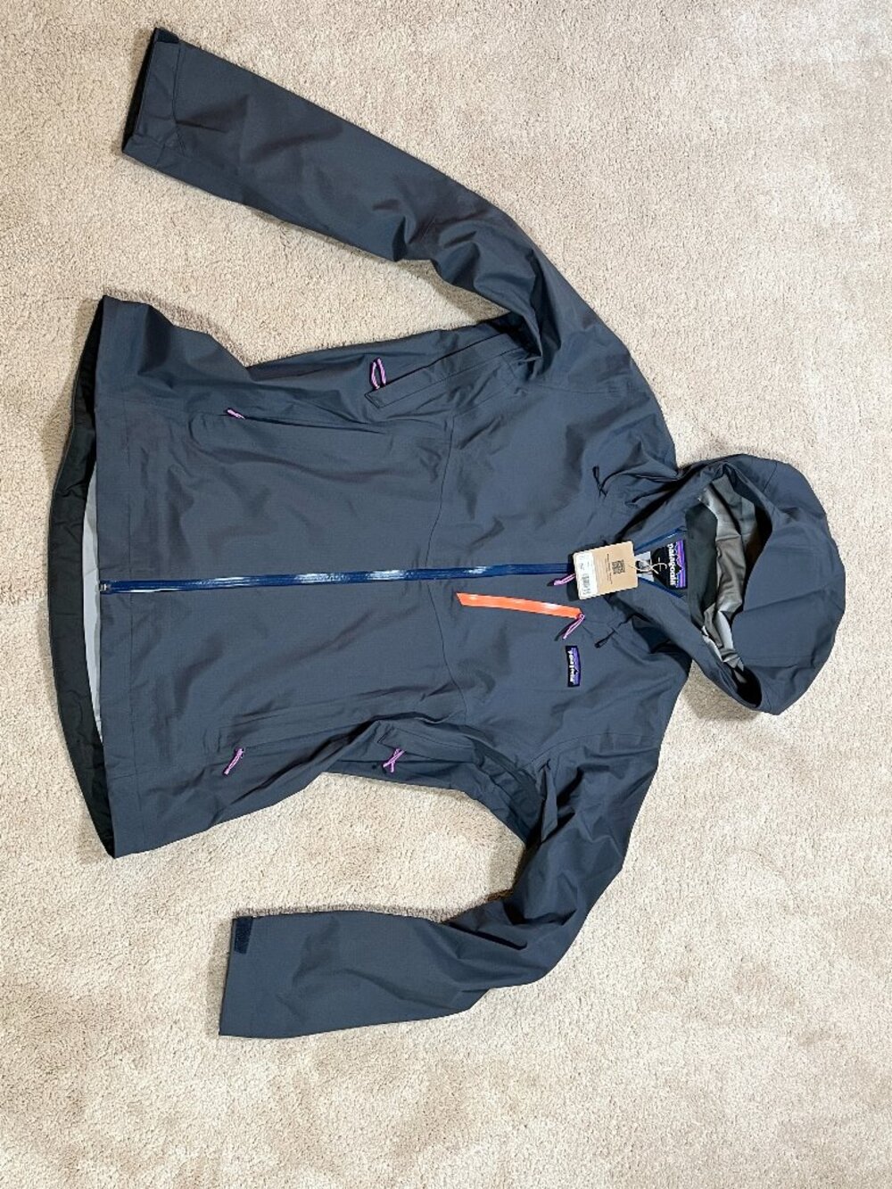 NWT NEW Patagonia Women's Granite Crest Rain Jacket 85420 Smolder Blue Large L